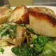 diver scallops with escarole and fregola - pan seared scallops at Allora Ristorante