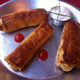 Stuffed blini w meat at Nasha Rasha