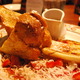 Coconut cream stuffed french toast at Miss Shirley's