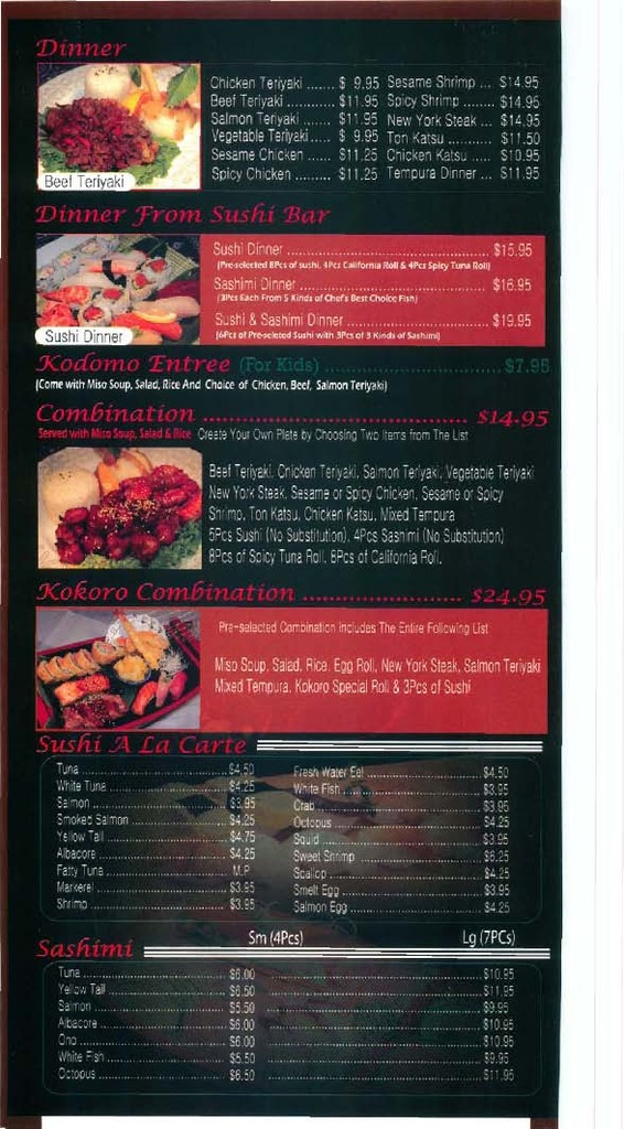 Kokoro Sushi Reviews & Menu Fountain Valley 92708