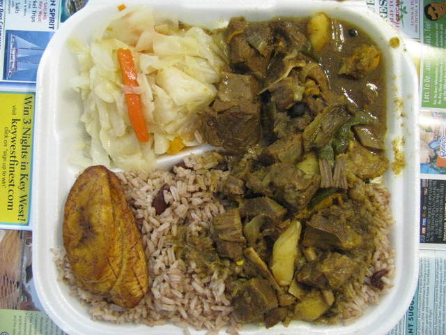 Curry goat at Irie Isle