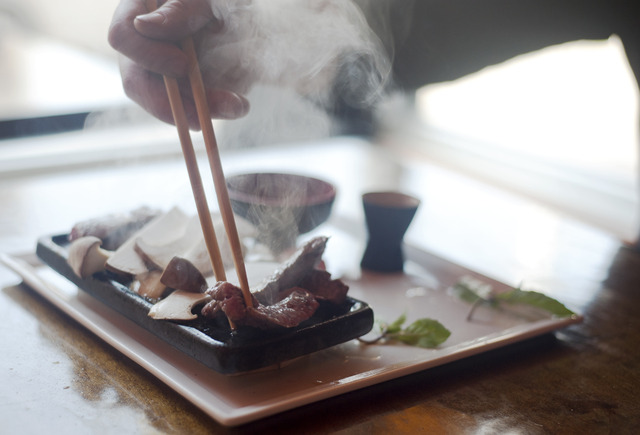hot sake stone at Noka Contemporary Japanese cuisine & sushi bar