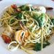 Shrimp linguini at Crystal Fountain Cafe