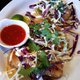 Line Caught Rock Fish, Beer Batter, House Made Hot Sauce - Baja Fish Tacos at Poquitos
