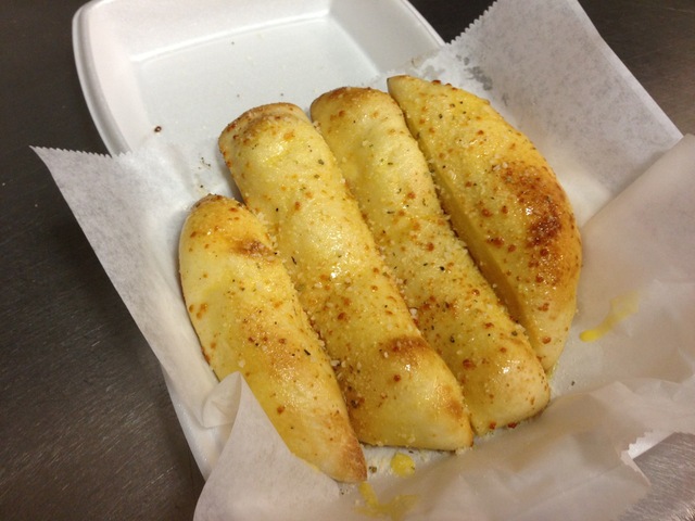Breadsticks at Fat Boy's Pizza and Ice Cream