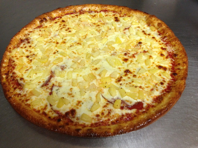 Deep Dish Hawaiian at Fat Boy's Pizza and Ice Cream