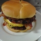 Triple Bacon Burger, everything is BIG - Dish at columbia restaurant
