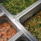 salad bar items at Vivians Market Style Cafe