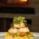with corn, fava beans, peppers, zucchini - Scallops at Atlantic Standard Restaurant and Bar
