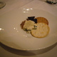 Gorgonzola, fig and fig chutney over crackers at Sweets & Savories