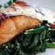 Roasted with leeks, shallots with tarragon sauce. - Wild Salmon at Bistro Home