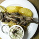 Grilled lamb chops house cut from the rack - Paithakia at Acropol