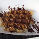Waffle with Dark Chocolate at Bruges Waffles and Frites