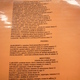 Menu, right side - Restaurant Menu at Cafe Bengodi
